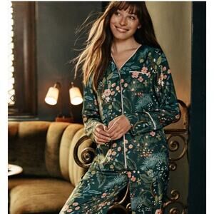 Summersalt x Rifle Paper Co. The Cloud 9 Charmeuse Satin Pajama Set 2pc Small